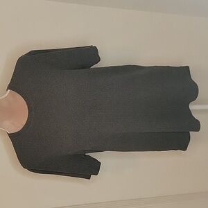 Brandini, Size L, Gray Ribbed Knit Crew Neck Shirt.  EUC